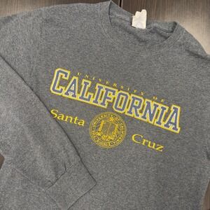 University of California Santa Cruz UCSC Gray Long Sleeve T-Shirt‎